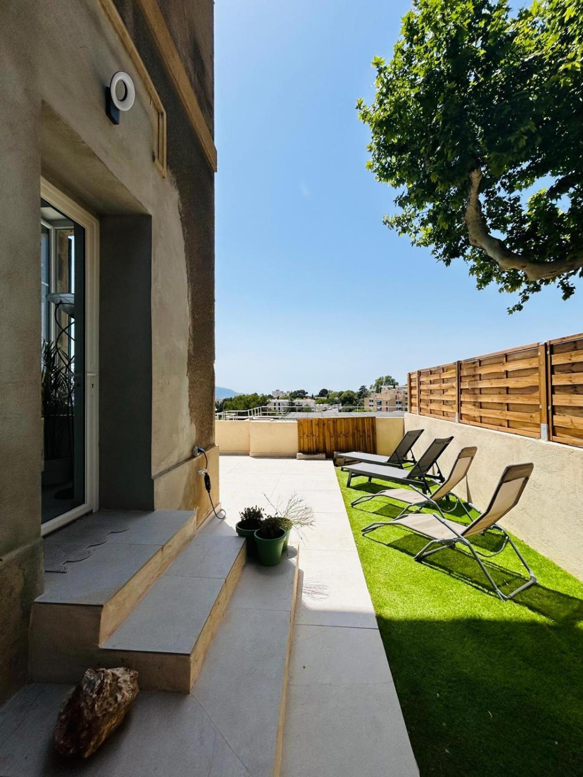 Maisons Detente Jardin, Terrasse Vue Mer Et Spa Marseille Exteriör bild